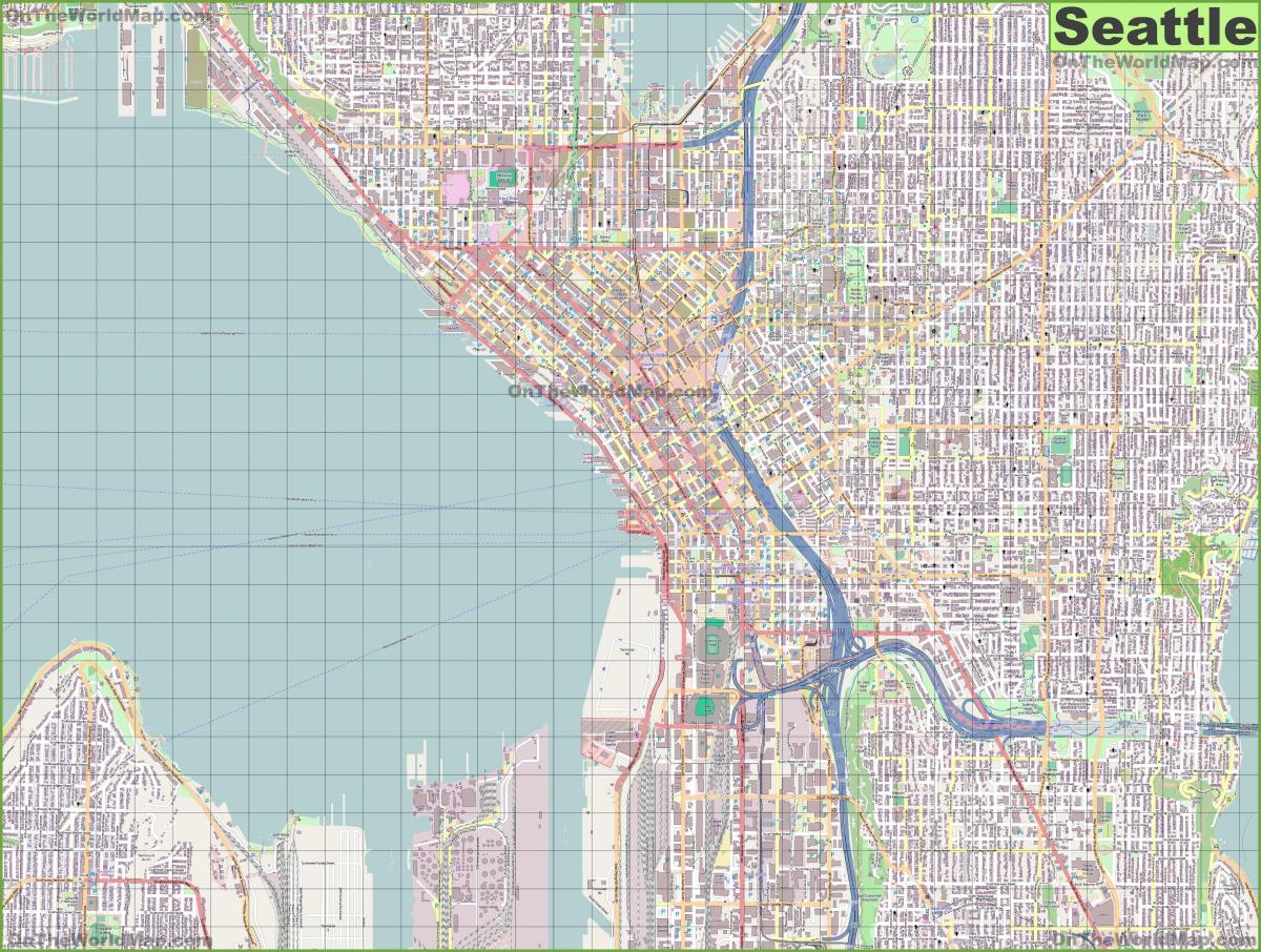 Mapa de calles de Seattle