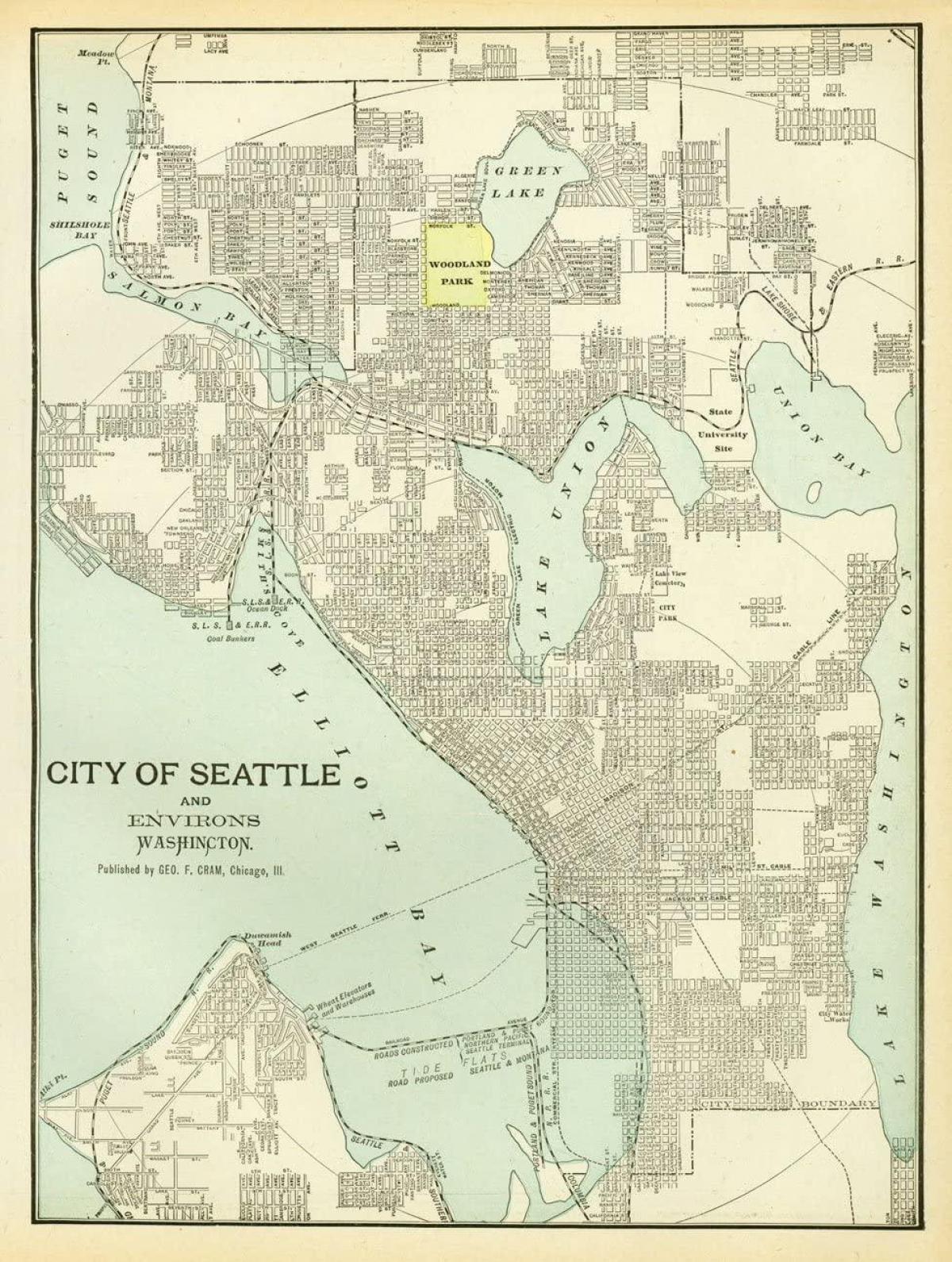 Mapa histórico de Seattle